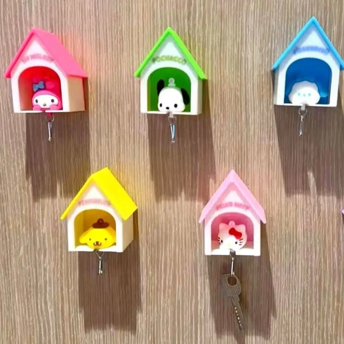 Sanrio Cinnamoroll брелок для ключей вешалка дом Hello Kitty милый мультяшный аниме кукольный