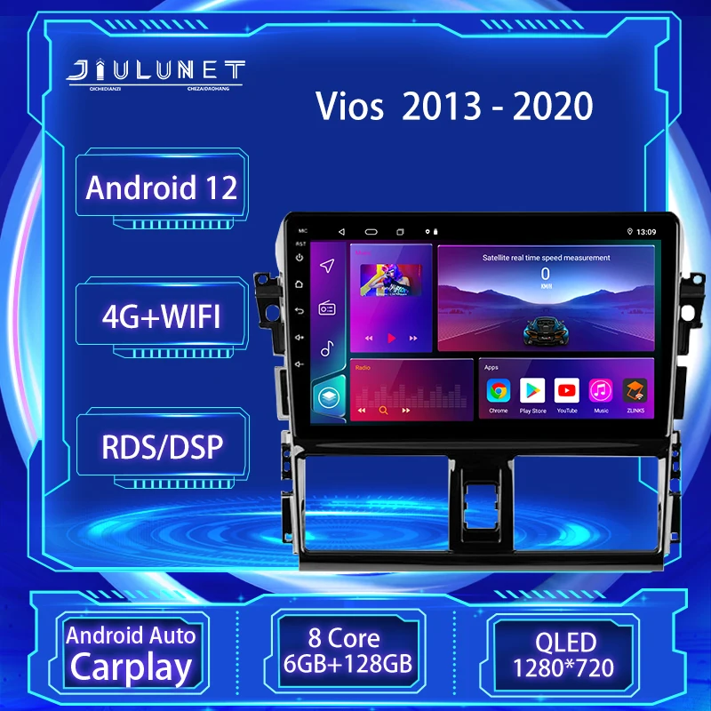 JIULUNET 8 core Car Radio Android 12 DSP For Toyota Vios XP150 2013 - 2020 Multimedia Player Navigation Carplay AUTO 
JIULUNET 8 core Car Radio Android 12 DSP For Toyota Vios XP150 2013 - 2020 Multimedia Player Navigation Carplay AUTO
