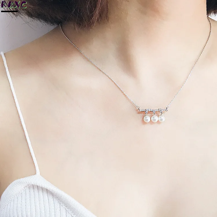 RXBC S925 Sterling Silver Necklace Korean fashion word Pearl Diamond Necklace Sterling Silver Jewelry
RXBC S925 Sterling Silver Necklace Korean fashion word Pearl Diamond Necklace Sterling Silver Jewelry