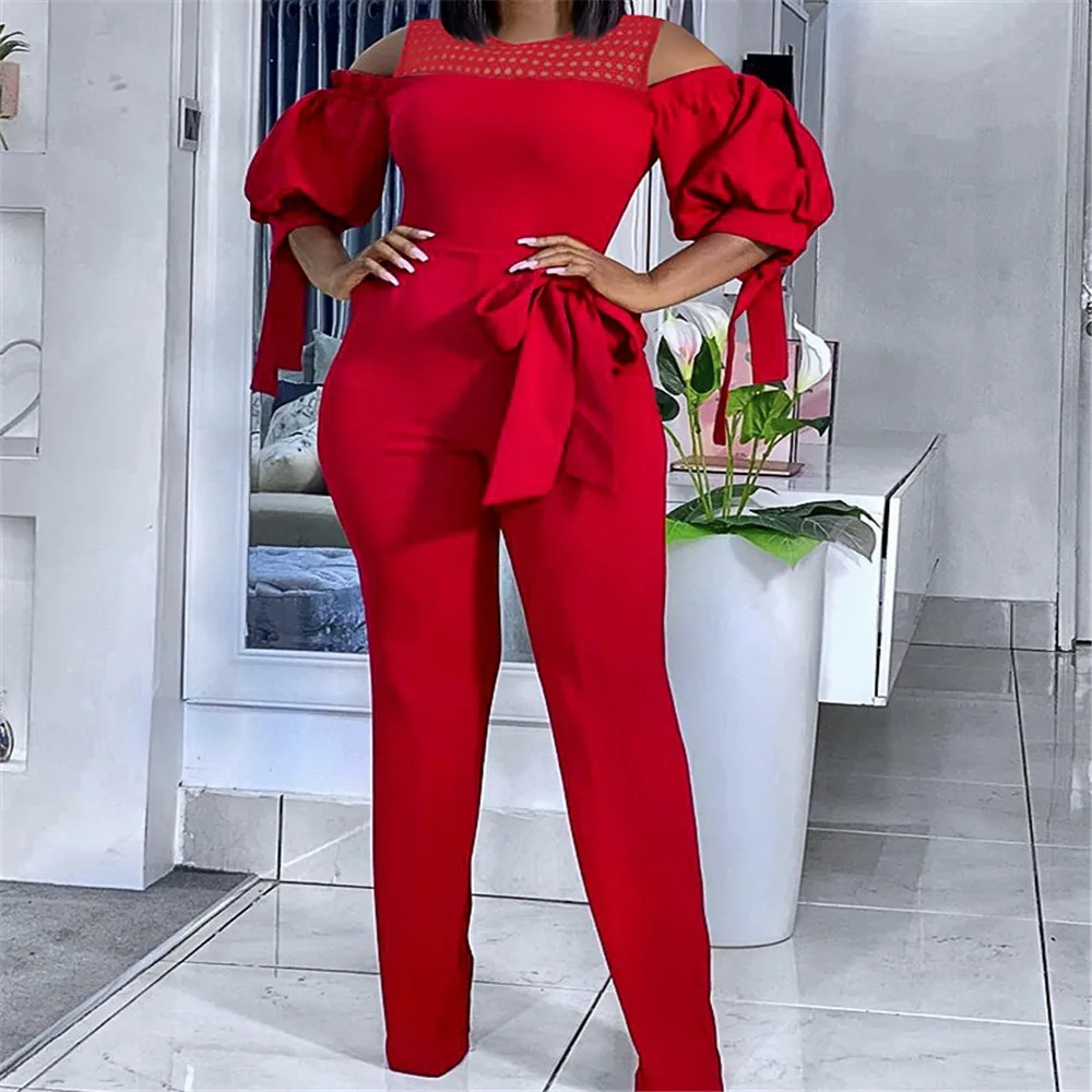 Women Jumpsuits Sexy Cutout Round Neck Off Shoulder Puff Sleeves Party Banquet Trousers 2022 Fashion Ladies Rompers Trousers
Women Jumpsuits Sexy Cutout Round Neck Off Shoulder Puff Sleeves Party Banquet Trousers 2022 Fashion Ladies Rompers Trousers