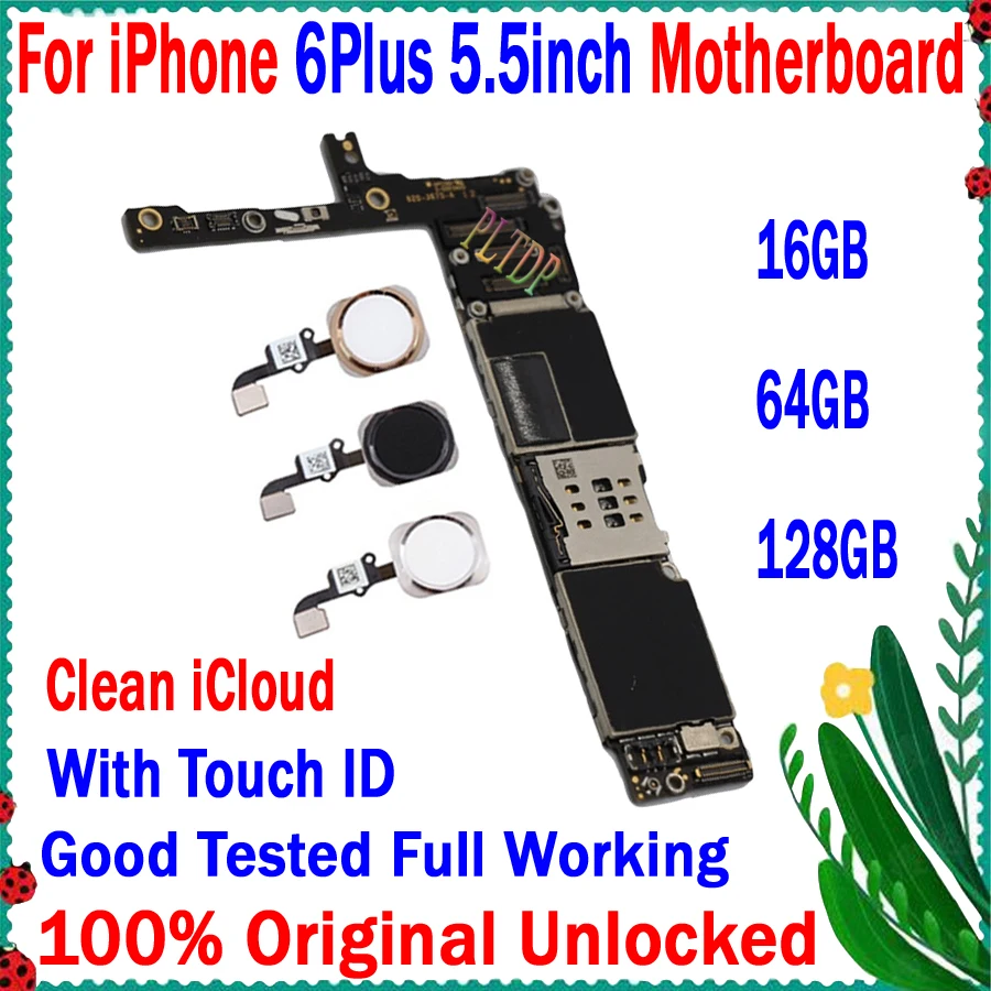 Free shipping Free icloud For iPhone 6 Plus 5.5“Motherboard Original Unlocked For iPhone 6P Logic Board 100% Tested Good Working
Free shipping Free icloud For iPhone 6 Plus 5.5“Motherboard Original Unlocked For iPhone 6P Logic Board 100% Tested Good Working