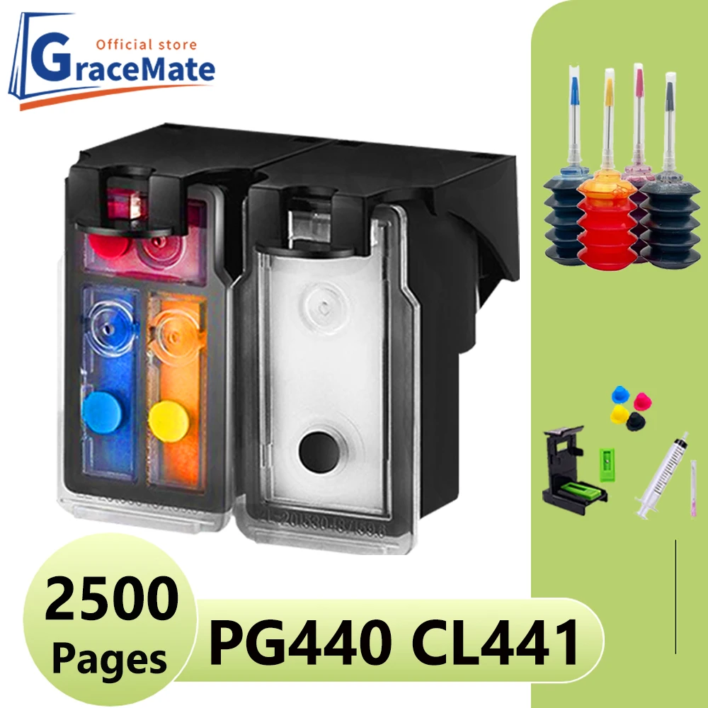 

PG 440 CL 441 Refillable ink cartridge pg440 cl441 Compatible for Canon PIXMA MG 3540 4240 3640 2140 4140 3140 TS5140 MX 394 438