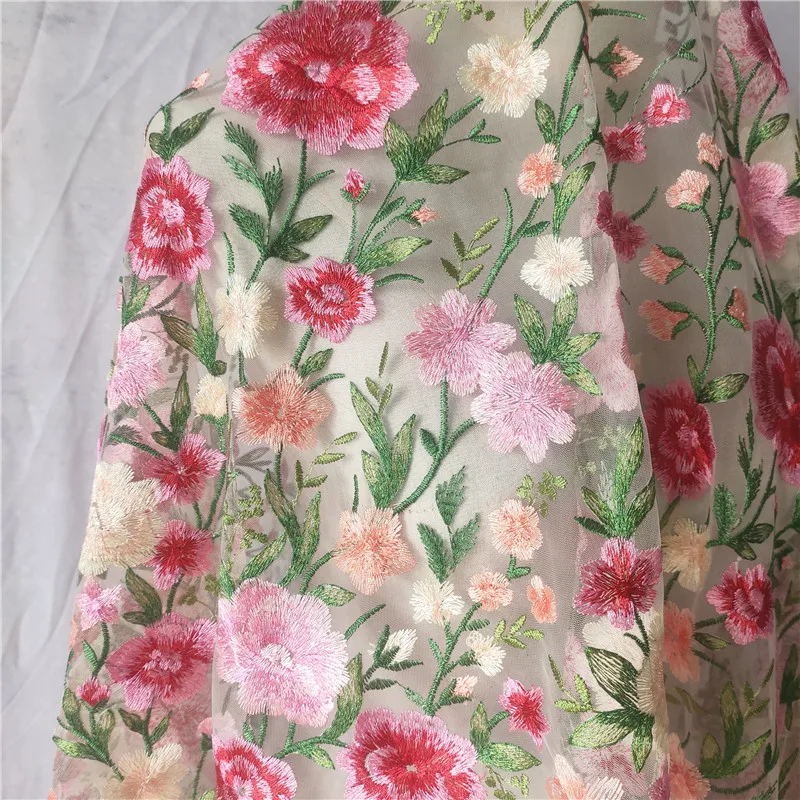 New Big Flower Embroidery Lace Fabric For Wedding Dress Evening Dress Designer Fabric DIY Accessories
New Big Flower Embroidery Lace Fabric For Wedding Dress Evening Dress Designer Fabric DIY Accessories