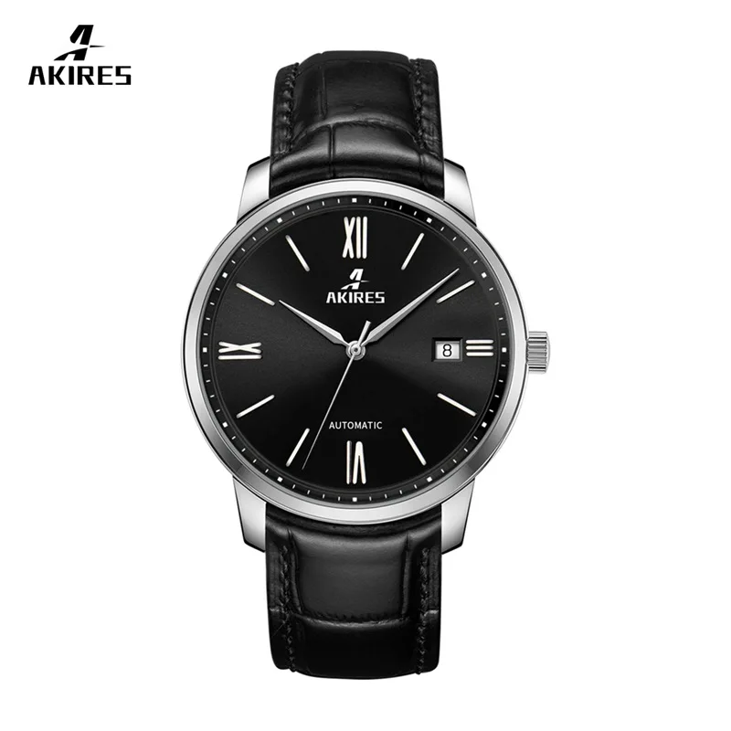 AKIRES Fashion Automatic Mens Mechanical Watch Waterproof Calendar Stainless Steel Sapphire Glass Cowhide Band Watches for Men
AKIRES Fashion Automatic Mens Mechanical Watch Waterproof Calendar Stainless Steel Sapphire Glass Cowhide Band Watches for Men