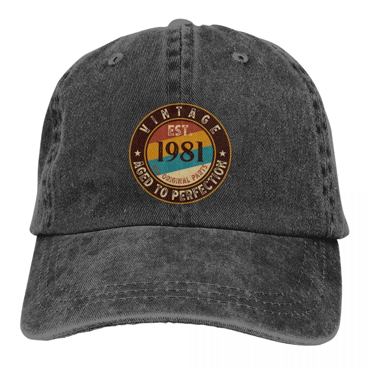 

Summer Cap Sun Visor Vintage Aged To Perfection Est Hip Hop Caps 1981 Cowboy Hat Peaked Hats