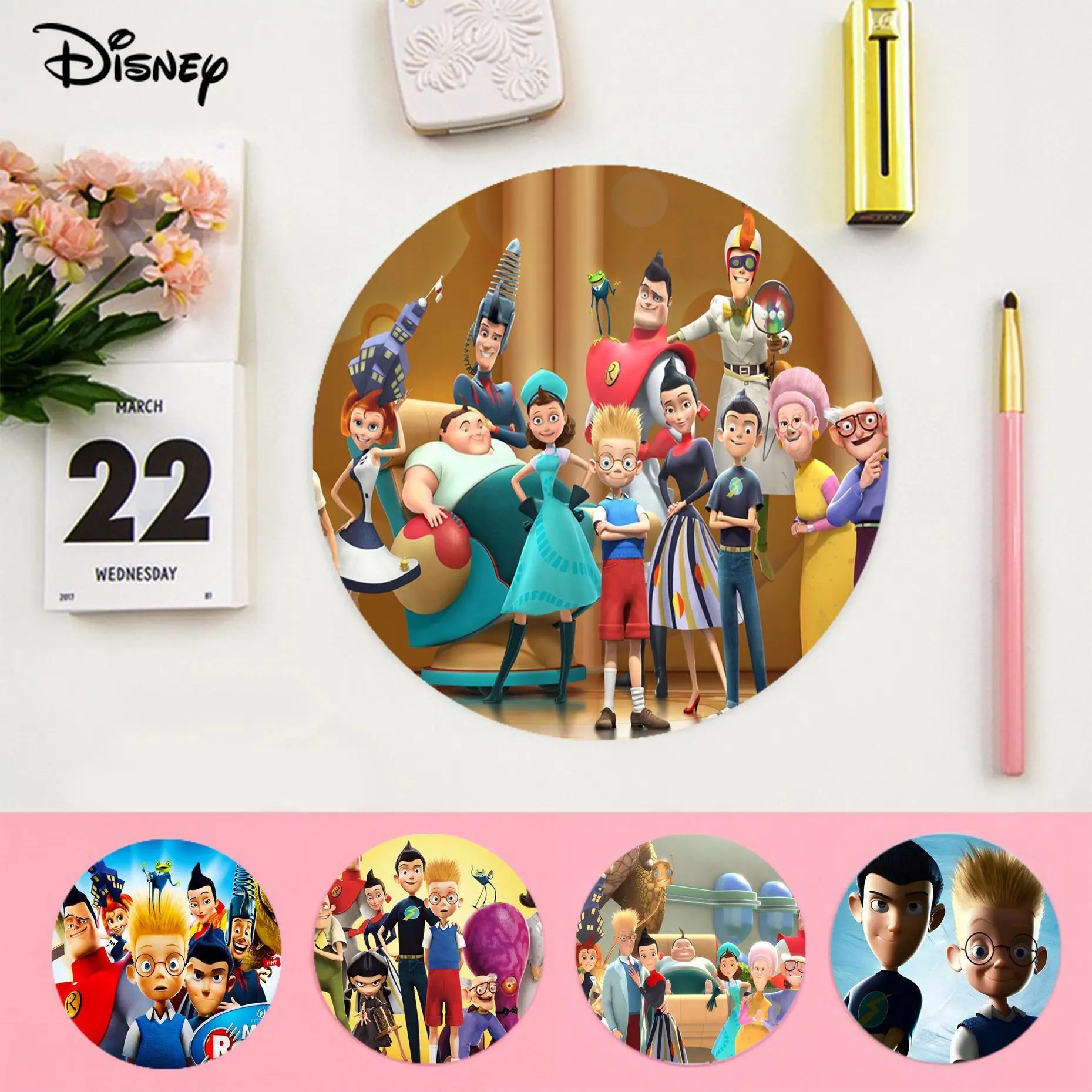 Disney Meet The Robinsons Mousepad Round Custom Skin Office Computer Desk Mat Table Keyboard Big Mouse Pad Laptop Cushion Non
Disney Meet The Robinsons Mousepad Round Custom Skin Office Computer Desk Mat Table Keyboard Big Mouse Pad Laptop Cushion Non