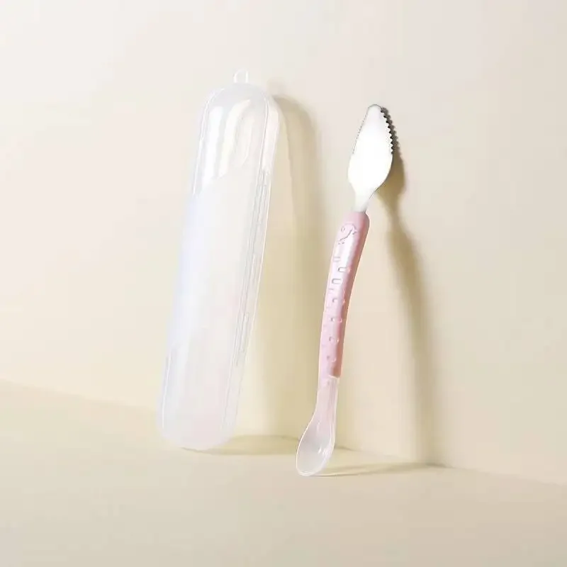 Детская посуда с двойной головкой из силикона и нержавеющей стали, Детская утварь для малышей, для младенцев, еды, фруктов, скоблящая грязевая ложка, столовая посуда для кормления
Детская посуда с двойной головкой из силикона и нержавеющей стали, Детская утварь для малышей, для младенцев, еды, фруктов, скоблящая грязевая ложка, столовая посуда для кормления