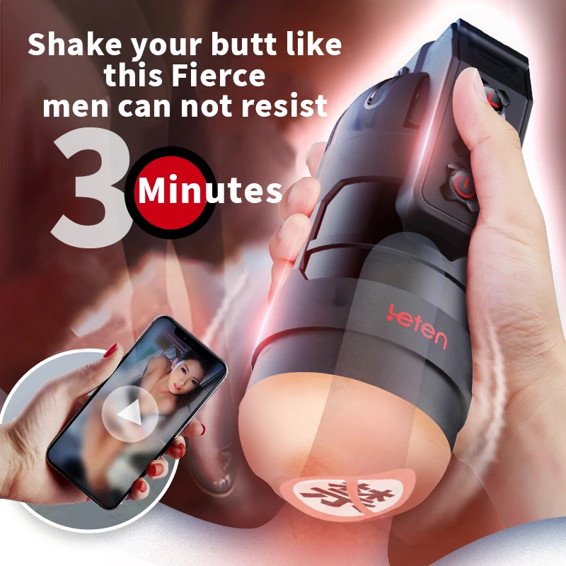 

Leten Grenade APP Remote Control Vibrating Male Masturbators Realistic Hip Shake Vagina Masturbation Cup Adult Sex Toys For Men