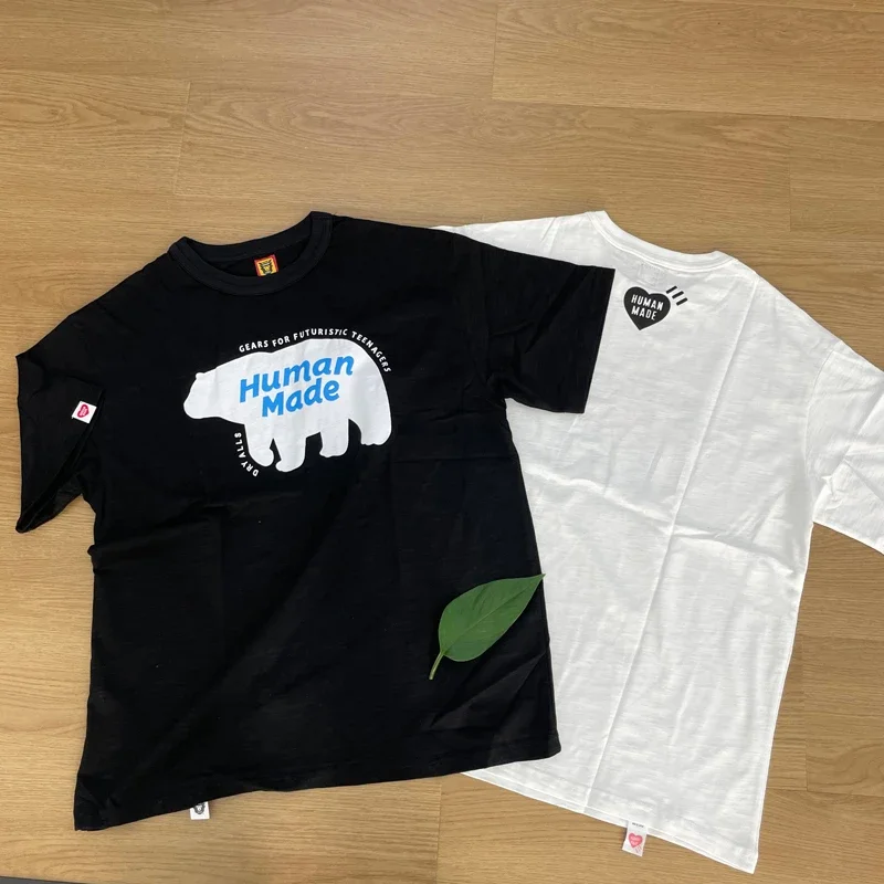 Polar Bear Print HUMAN MADE Short Sleeves Oversized Pure Cotton Casual Black Tops Tees
Polar Bear Print HUMAN MADE Short Sleeves Oversized Pure Cotton Casual Black Tops Tees