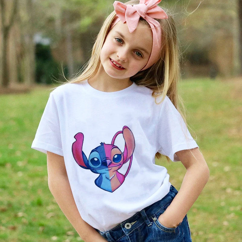 Stitch Disney Cartoon Fashion T-shirts Pink White Kids Boys Crew Neck Cute Tops Korean Version Girls Summer Clothes 2022 New Tee
Stitch Disney Cartoon Fashion T-shirts Pink White Kids Boys Crew Neck Cute Tops Korean Version Girls Summer Clothes 2022 New Tee