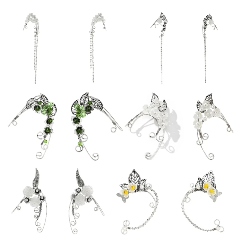 449B Ear Cuffs Clip on Earring Flower Tassel Filigree Cosplays Fairies Ear Wrap Cuffs Elf Earrings Handcraft Womens Jewelry
449B Ear Cuffs Clip on Earring Flower Tassel Filigree Cosplays Fairies Ear Wrap Cuffs Elf Earrings Handcraft Womens Jewelry