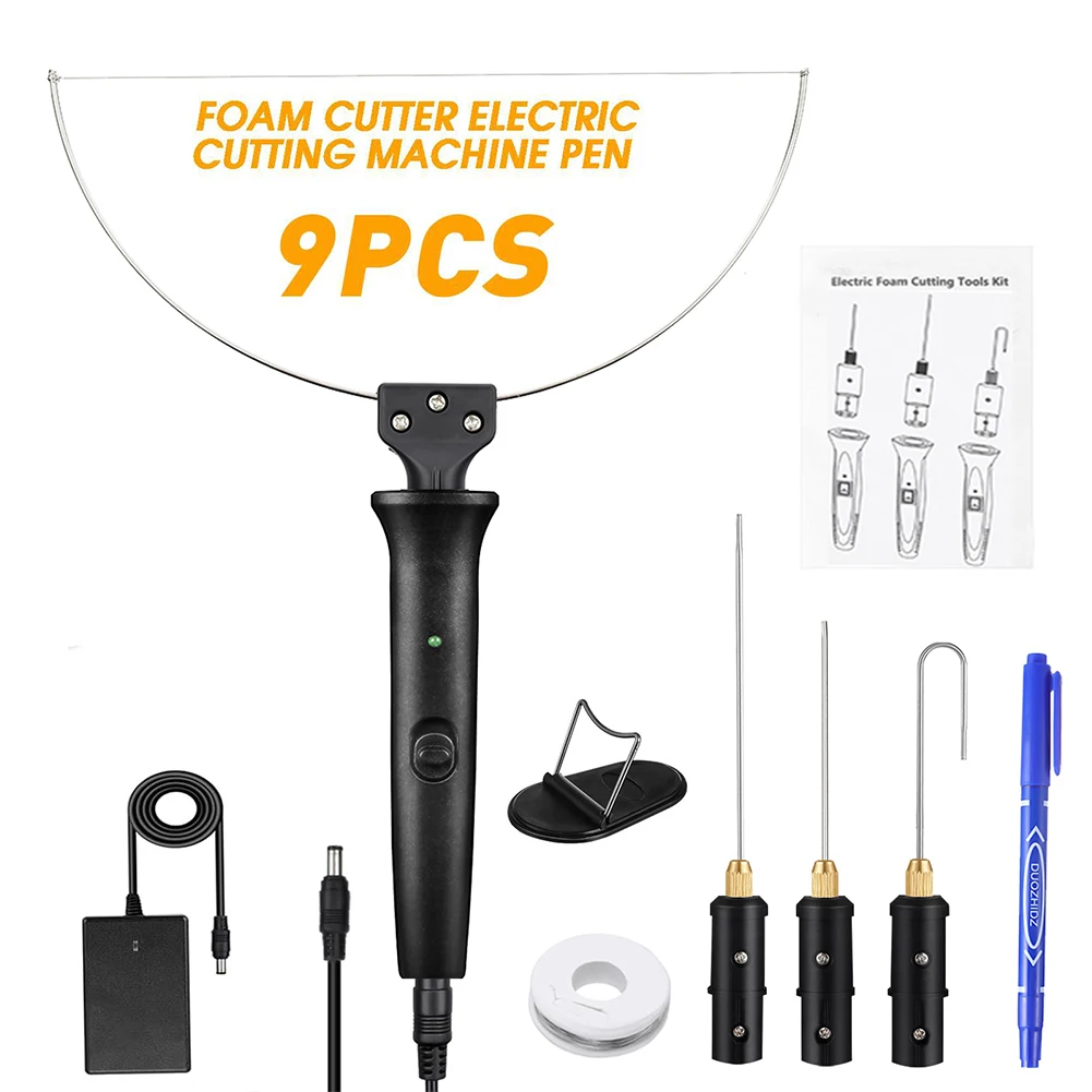 High Quality 9pcs Electric Foam Cutter Temperature Hot Wire Cutting Pen Styrofoam Cutter Engraver Marker Pen Wire Hardware
High Quality 9pcs Electric Foam Cutter Temperature Hot Wire Cutting Pen Styrofoam Cutter Engraver Marker Pen Wire Hardware