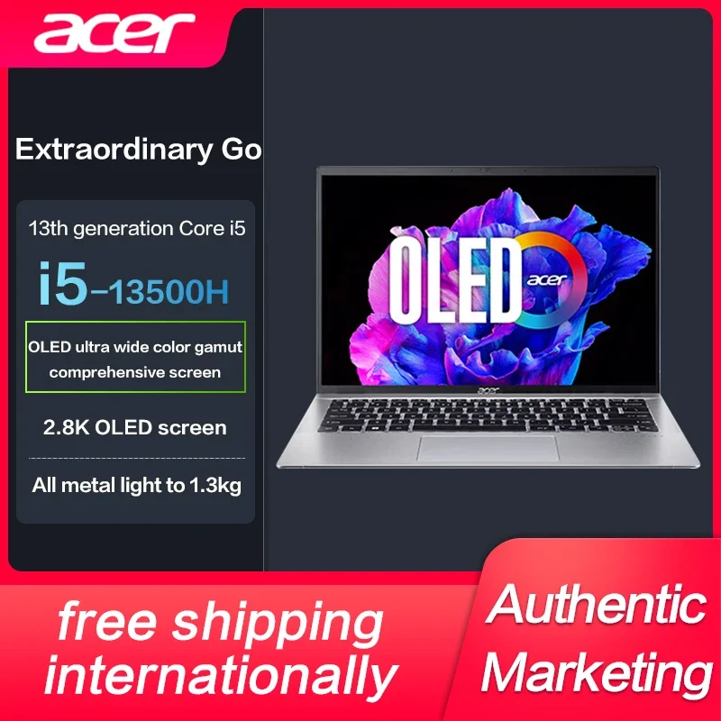 New Genuine Acer Extraordinary Go 2023 Slim Laptop Intel I5-13500H Iris Xe 14-inch IPS Full Screen OLED 2.8K Notebook
New Genuine Acer Extraordinary Go 2023 Slim Laptop Intel I5-13500H Iris Xe 14-inch IPS Full Screen OLED 2.8K Notebook
