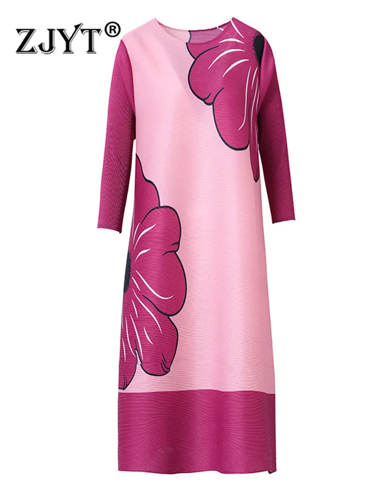 ZJYT Designer Flower Print Loose Pleated Woman Dress Spring 2022 Elegant Aesthetic Clothes Casual Oversize Holiday Vestidos Lady
ZJYT Designer Flower Print Loose Pleated Woman Dress Spring 2022 Elegant Aesthetic Clothes Casual Oversize Holiday Vestidos Lady