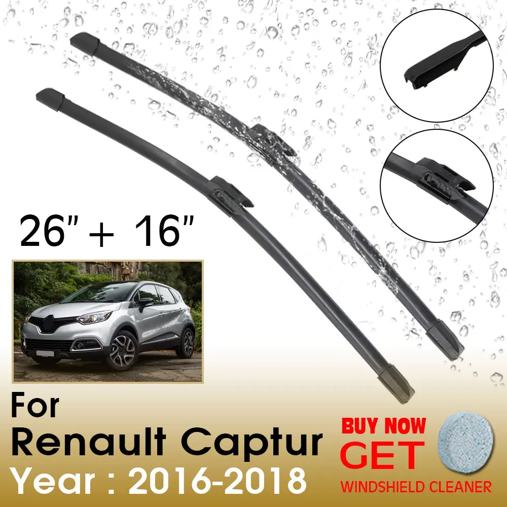 Car Wiper Blade For Renault Captur 26"+16" 2016-2018 Front Window Washer Windscreen Windshield Wipers Blades Accessories
Car Wiper Blade For Renault Captur 26"+16" 2016-2018 Front Window Washer Windscreen Windshield Wipers Blades Accessories