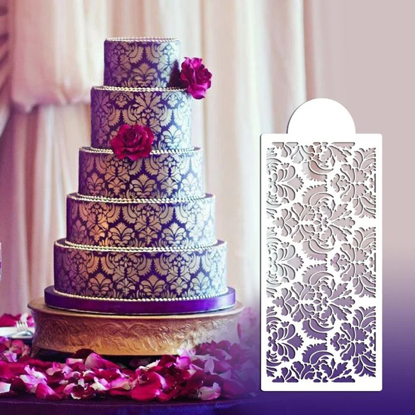 Baking Tool Side Decor Mould Damask Lace Flower Border Fondant Cake Stencil silicone mold used to easily create poured sugar
Baking Tool Side Decor Mould Damask Lace Flower Border Fondant Cake Stencil silicone mold used to easily create poured sugar