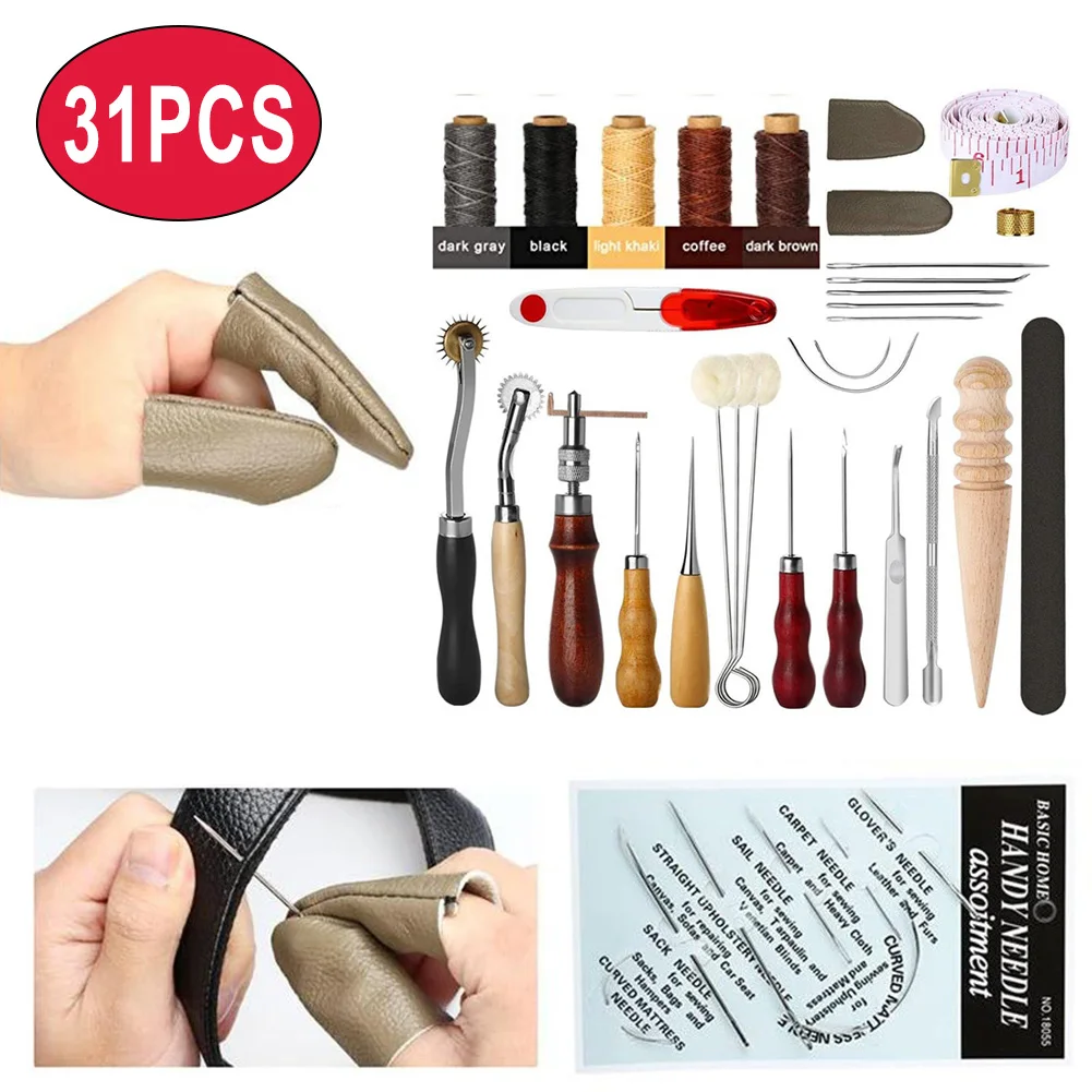 Professional Leather Craft Tools Kit Hand Sewing Stitching Punch Carving Work Saddle Set Accessories DIY Leather Craft Tool Set
Professional Leather Craft Tools Kit Hand Sewing Stitching Punch Carving Work Saddle Set Accessories DIY Leather Craft Tool Set