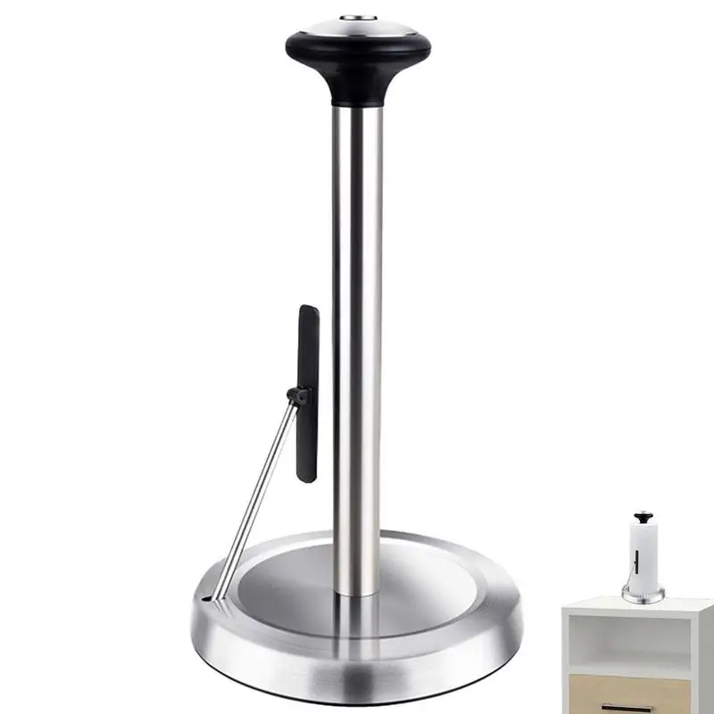 Paper Towel Mount Stainless Steel Kitchen Roll Holder Free Standing Toilet Tissue Paper Roll Holder With Top Widened
Paper Towel Mount Stainless Steel Kitchen Roll Holder Free Standing Toilet Tissue Paper Roll Holder With Top Widened