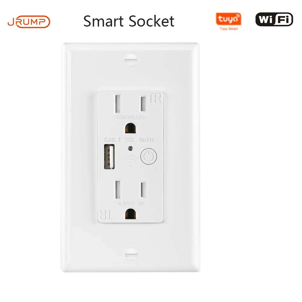 US Standard smart double socket with USB socket and smart socket with safety door supports Alexa
US Standard smart double socket with USB socket and smart socket with safety door supports Alexa