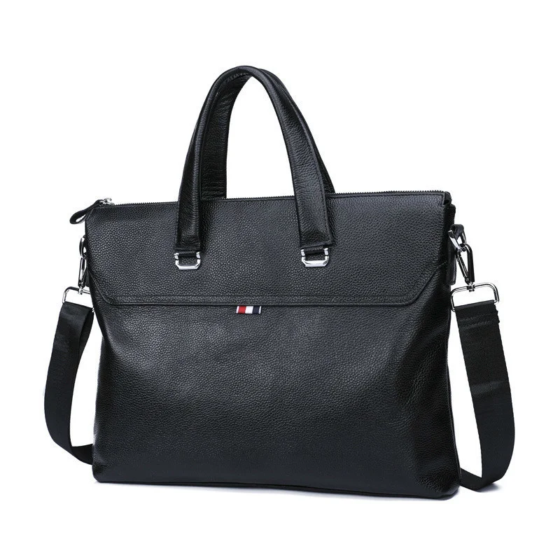 

Genuine Leather Man Briefcase Male Handbag Business Affairs Package Cross Section Cowhide Single Shoulder Oblique Satchel Bag