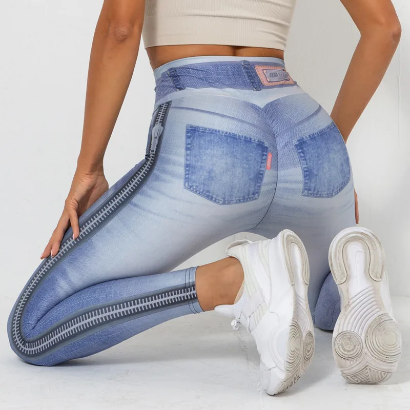 Yushuhua Imitation Jeans Yoga Pants Women Sports Leggings Seamless Breathable Fitness Scrunch High Waist Gym Tights Women
Yushuhua Imitation Jeans Yoga Pants Women Sports Leggings Seamless Breathable Fitness Scrunch High Waist Gym Tights Women