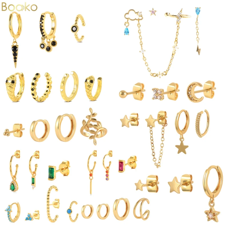 BOAKO 925 Silver Multi-size Dangle Earring Piercing Aretes Star Snake Colorful Zircon Ear Studs for Women Piercings Fine Jewerly
BOAKO 925 Silver Multi-size Dangle Earring Piercing Aretes Star Snake Colorful Zircon Ear Studs for Women Piercings Fine Jewerly
