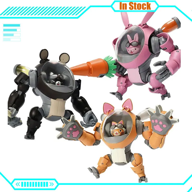 15 см Milk Company Toys Super Bunny Mech Soll Сборная модель Фигурка Оранжевый кот Черный медведь