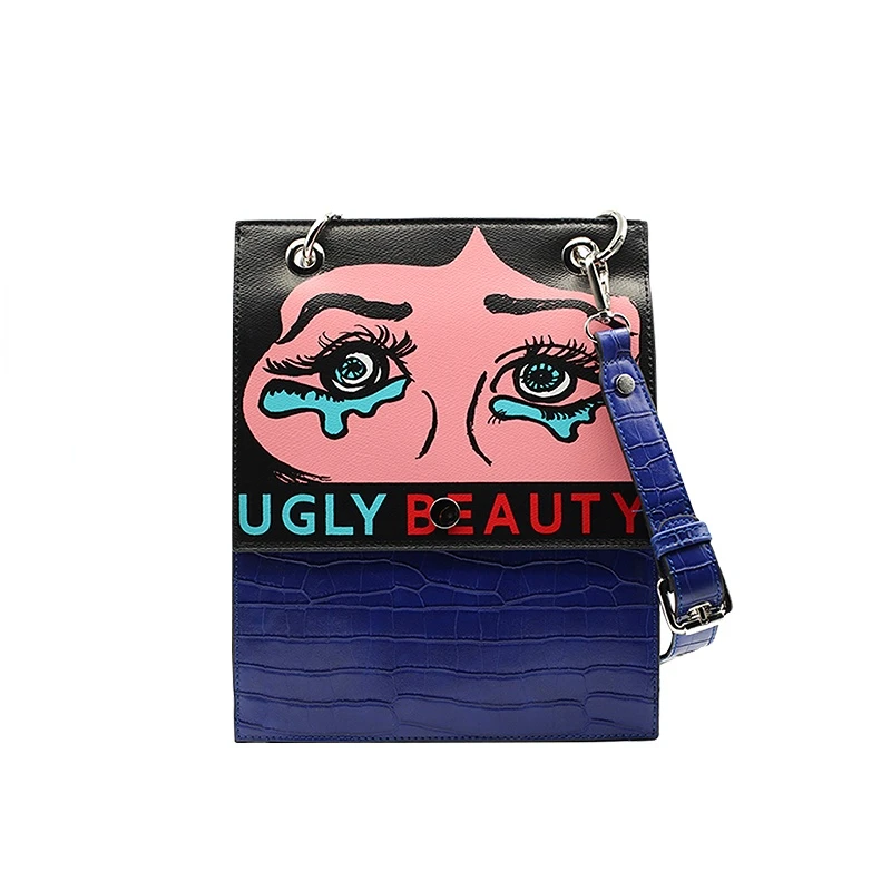 Original Street Comic Style Pattern Striped Retro Stitching Blue Crossbody Clutch
Original Street Comic Style Pattern Striped Retro Stitching Blue Crossbody Clutch