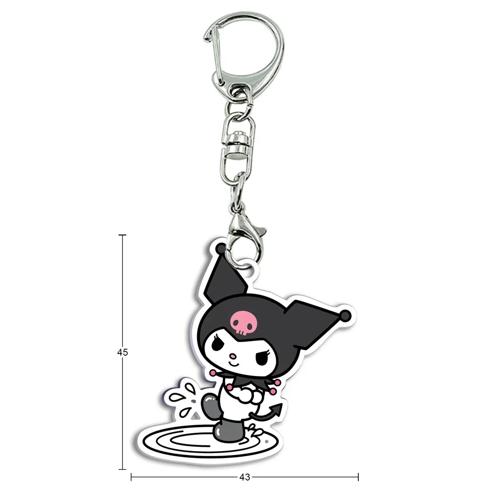 Sanrio Kuromi, акриловый брелок для ключей, подвеска, украшение для детей, подарки
Sanrio Kuromi, акриловый брелок для ключей, подвеска, украшение для детей, подарки