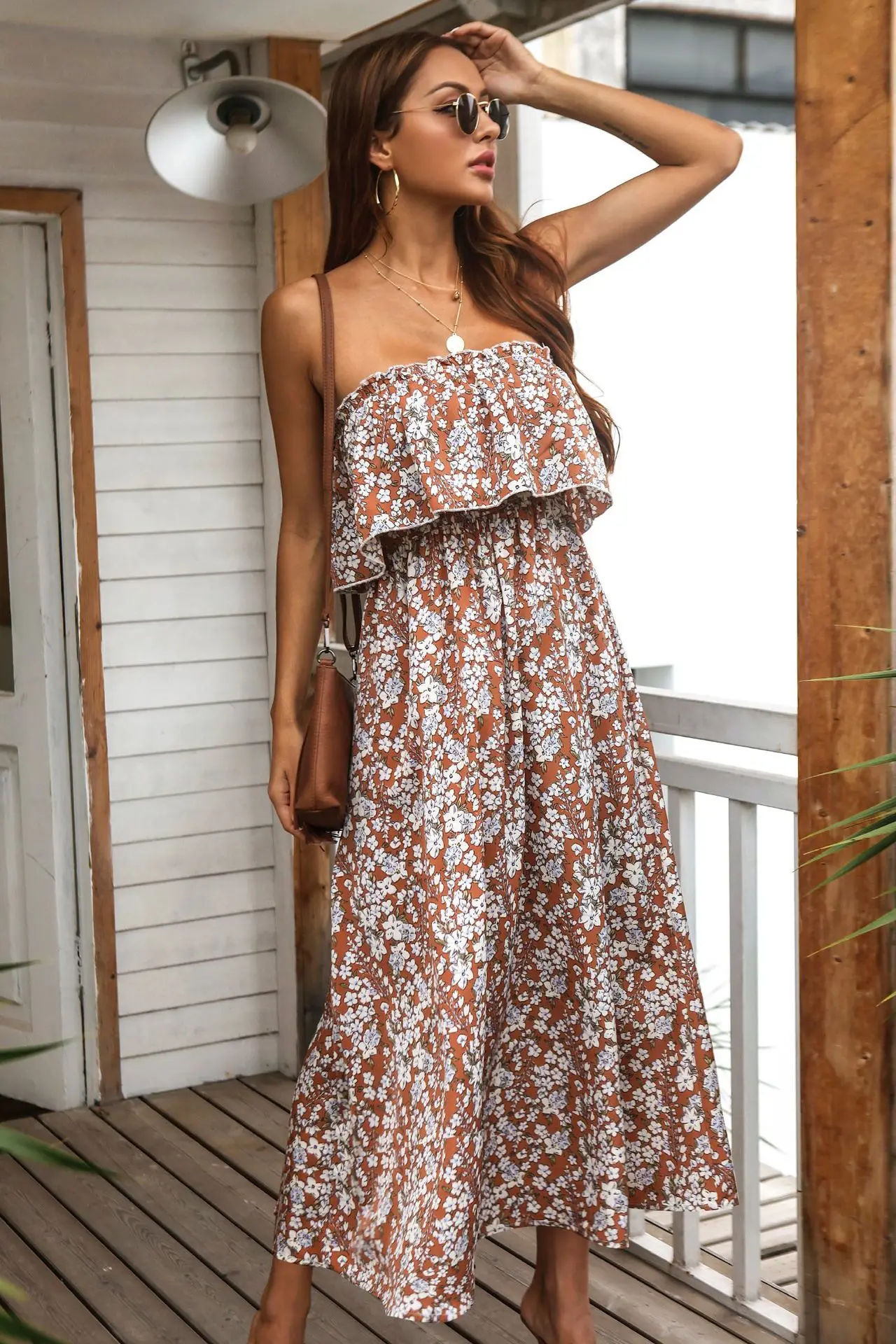 Summer Off Shoulder Ladies Long Dress Sleeveless Print Wrap Boho Resort Dress Oversized Hem Open Back Casual Dresses Vestidos
Summer Off Shoulder Ladies Long Dress Sleeveless Print Wrap Boho Resort Dress Oversized Hem Open Back Casual Dresses Vestidos
