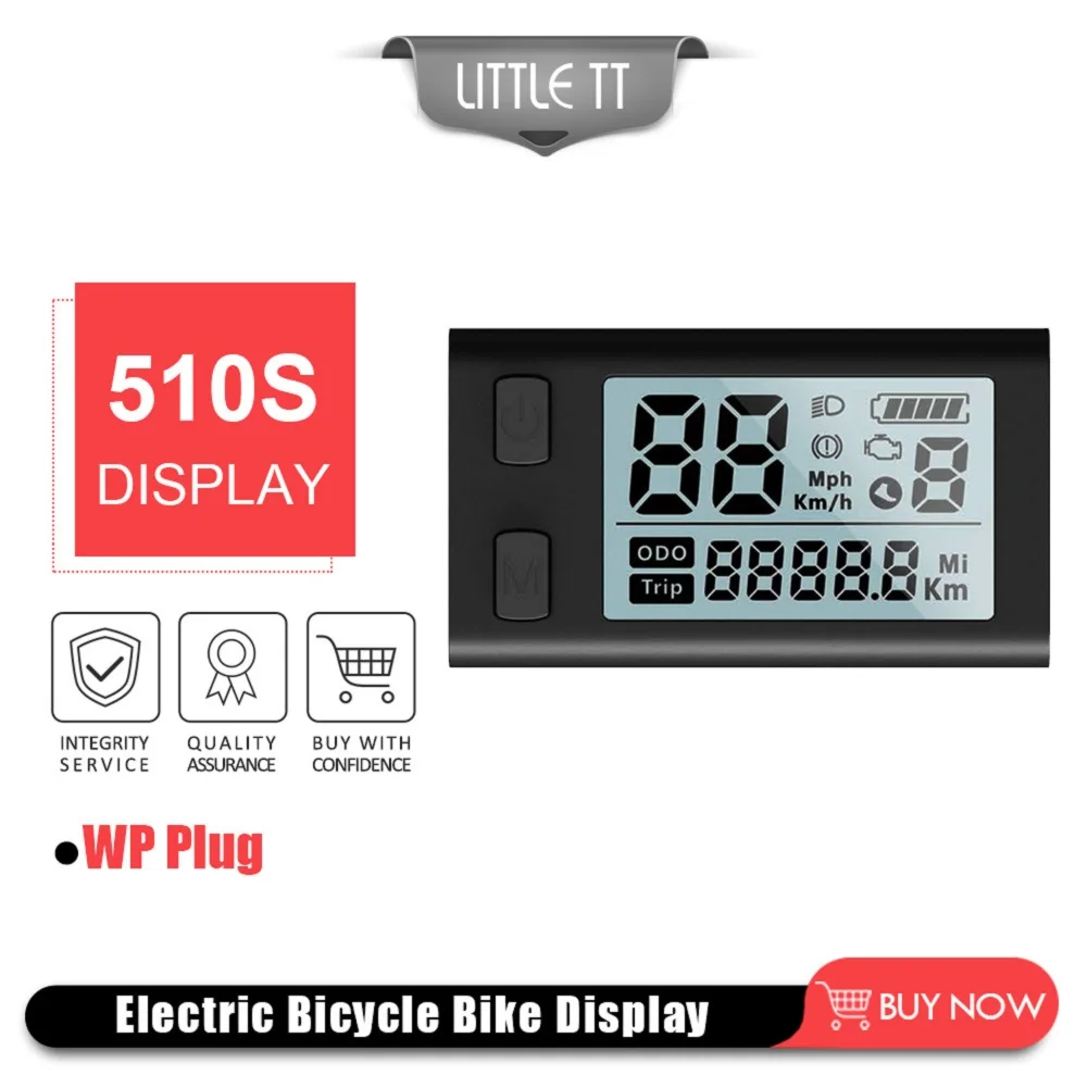 LCD 510S Display EBike 24/36/48V Display For Bafang 8fun BBS01 BBS02 BBSHD Mid-Motor UART Protocol 5 Pin Female Electric Bike
LCD 510S Display EBike 24/36/48V Display For Bafang 8fun BBS01 BBS02 BBSHD Mid-Motor UART Protocol 5 Pin Female Electric Bike