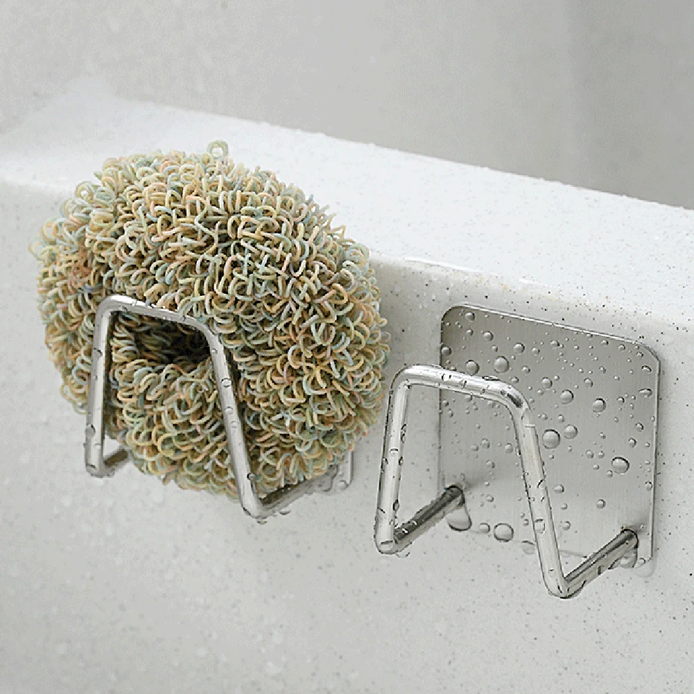 Kitchen Sponges Holder Stainless Steel Sponge Drain Rack Self-adhesive Dishcloth Organizer Hook Kitchen Sink Accessories
Kitchen Sponges Holder Stainless Steel Sponge Drain Rack Self-adhesive Dishcloth Organizer Hook Kitchen Sink Accessories