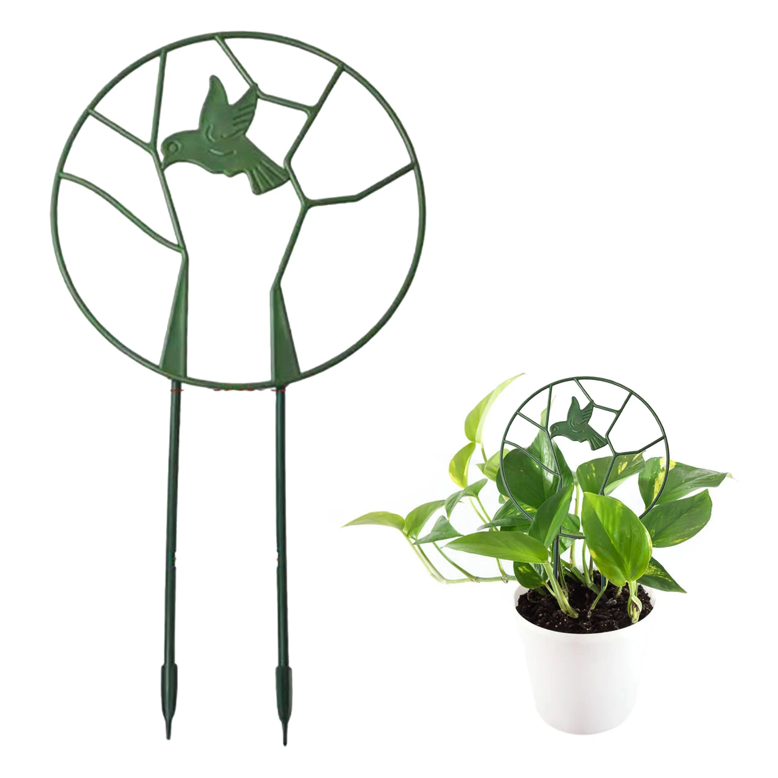 2Pcs ABS Garden Trellis For Climbing Plants 42.5cm Green Plastics Plant Vine Stems Cages With Rustproof Coating Bird Round 
2Pcs ABS Garden Trellis For Climbing Plants 42.5cm Green Plastics Plant Vine Stems Cages With Rustproof Coating Bird Round