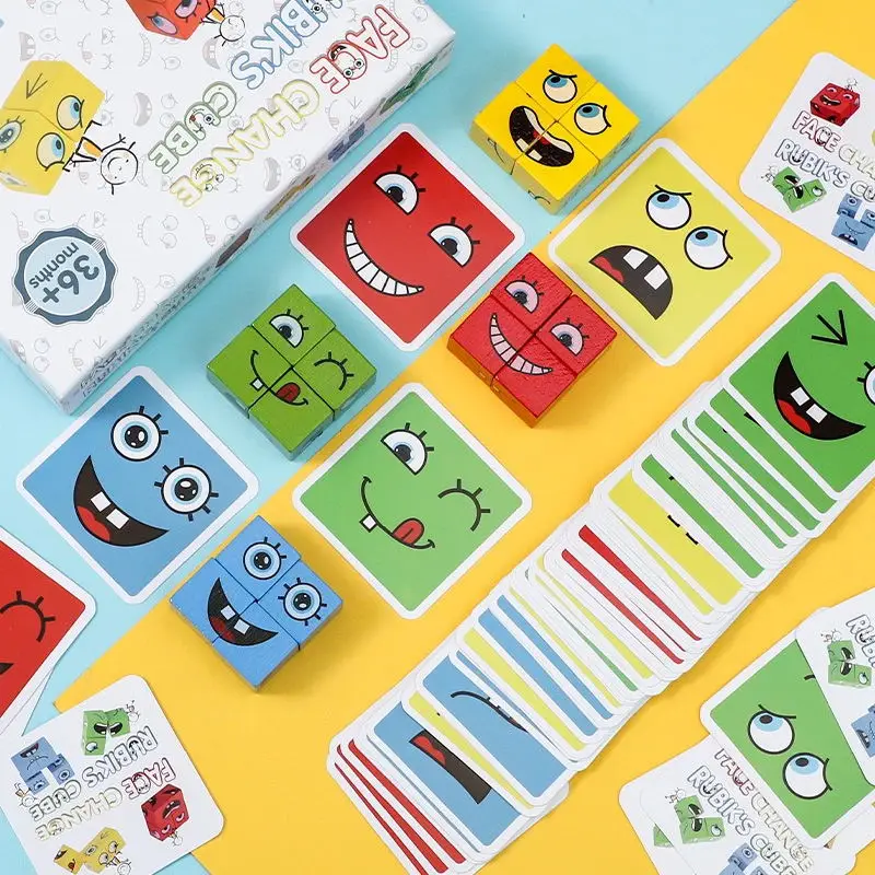 NEW Cube Face Changing Building Blocks Board Game Cartoon Puzzle Montessori Toys Wooden Level Game Thinking Challenge Kids Toys
NEW Cube Face Changing Building Blocks Board Game Cartoon Puzzle Montessori Toys Wooden Level Game Thinking Challenge Kids Toys