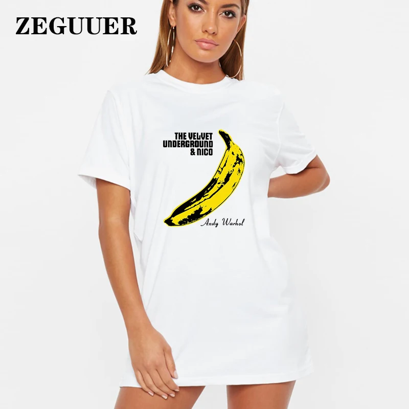 2020 The Velvet Underground Letter Printed Tshirt Dresses Harajuku Banana Design Round Neck Casual Woman T-shirt Mini Dress
2020 The Velvet Underground Letter Printed Tshirt Dresses Harajuku Banana Design Round Neck Casual Woman T-shirt Mini Dress