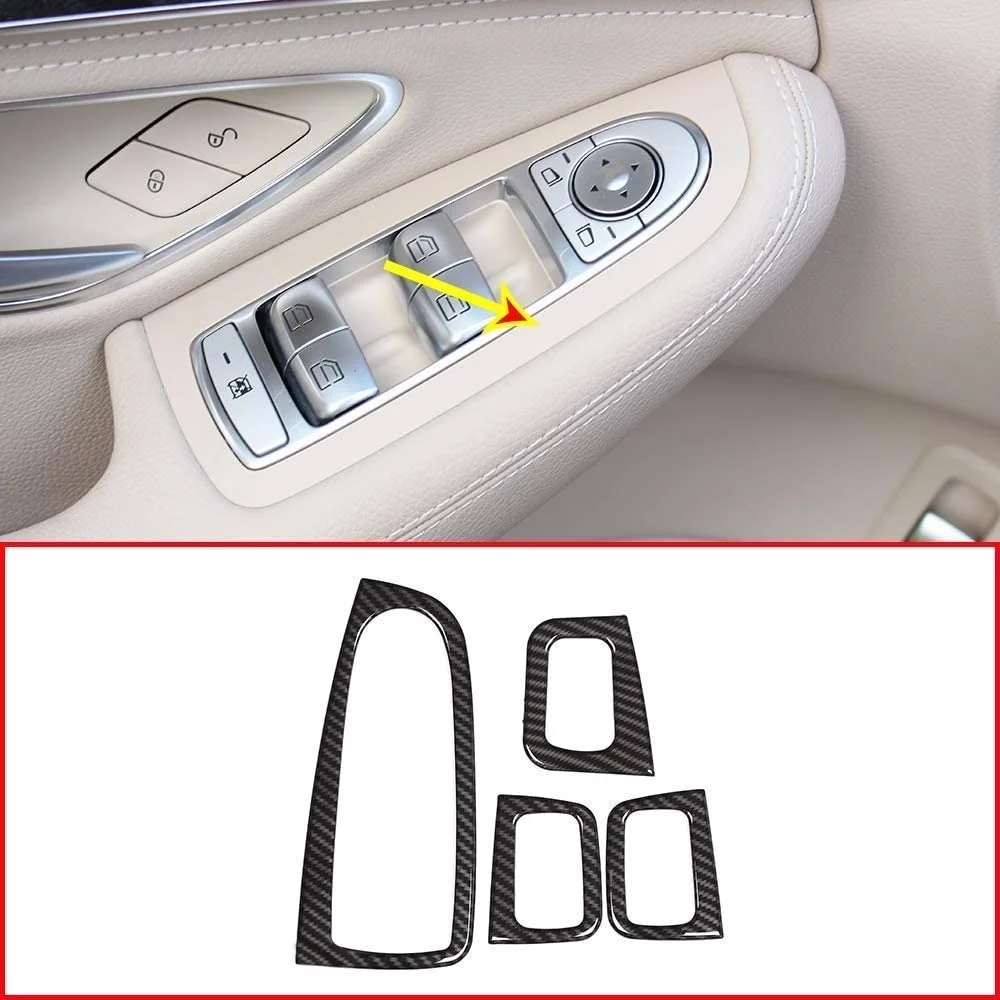 Left Hand Drive Car Carbon Fiber Style ABS Window Lift Button Cover Trim For Mercedes Benz C Class W205 GlC X253 2015-2018
Left Hand Drive Car Carbon Fiber Style ABS Window Lift Button Cover Trim For Mercedes Benz C Class W205 GlC X253 2015-2018