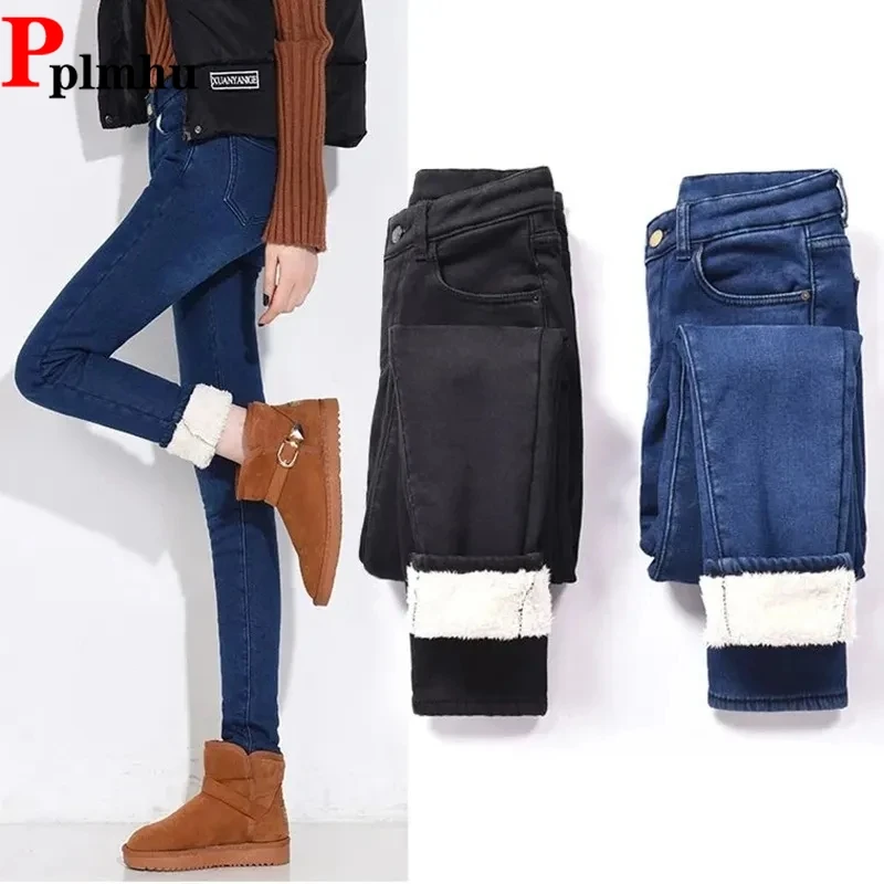 Warm Stretch Plus Size 34 Denim Pants Winter Thicken Lambwool Lined Pencil Jeans Skinny High Waist Vaqueros Women New Pantalones
Warm Stretch Plus Size 34 Denim Pants Winter Thicken Lambwool Lined Pencil Jeans Skinny High Waist Vaqueros Women New Pantalones