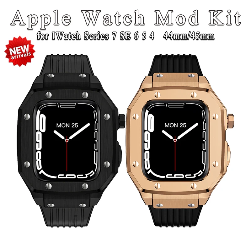 45mm 44mm Modification Set for Apple Watch Strap Mod Kit Metal Luxury Case Bezel Alloy Frame Correa for IWatch Serie 7 6 SE 5 4
45mm 44mm Modification Set for Apple Watch Strap Mod Kit Metal Luxury Case Bezel Alloy Frame Correa for IWatch Serie 7 6 SE 5 4