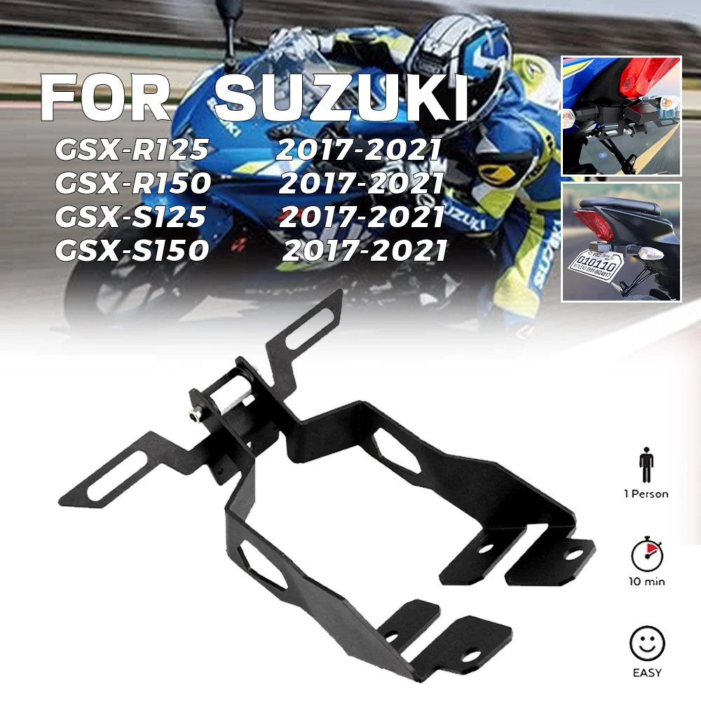 For SUZUKI GSX-R 125 GSX-S GSXS 150 2017-2021 Motorcycle Rear License Plate Tailstock Bracket Mounting Frame With LED Light
For SUZUKI GSX-R 125 GSX-S GSXS 150 2017-2021 Motorcycle Rear License Plate Tailstock Bracket Mounting Frame With LED Light