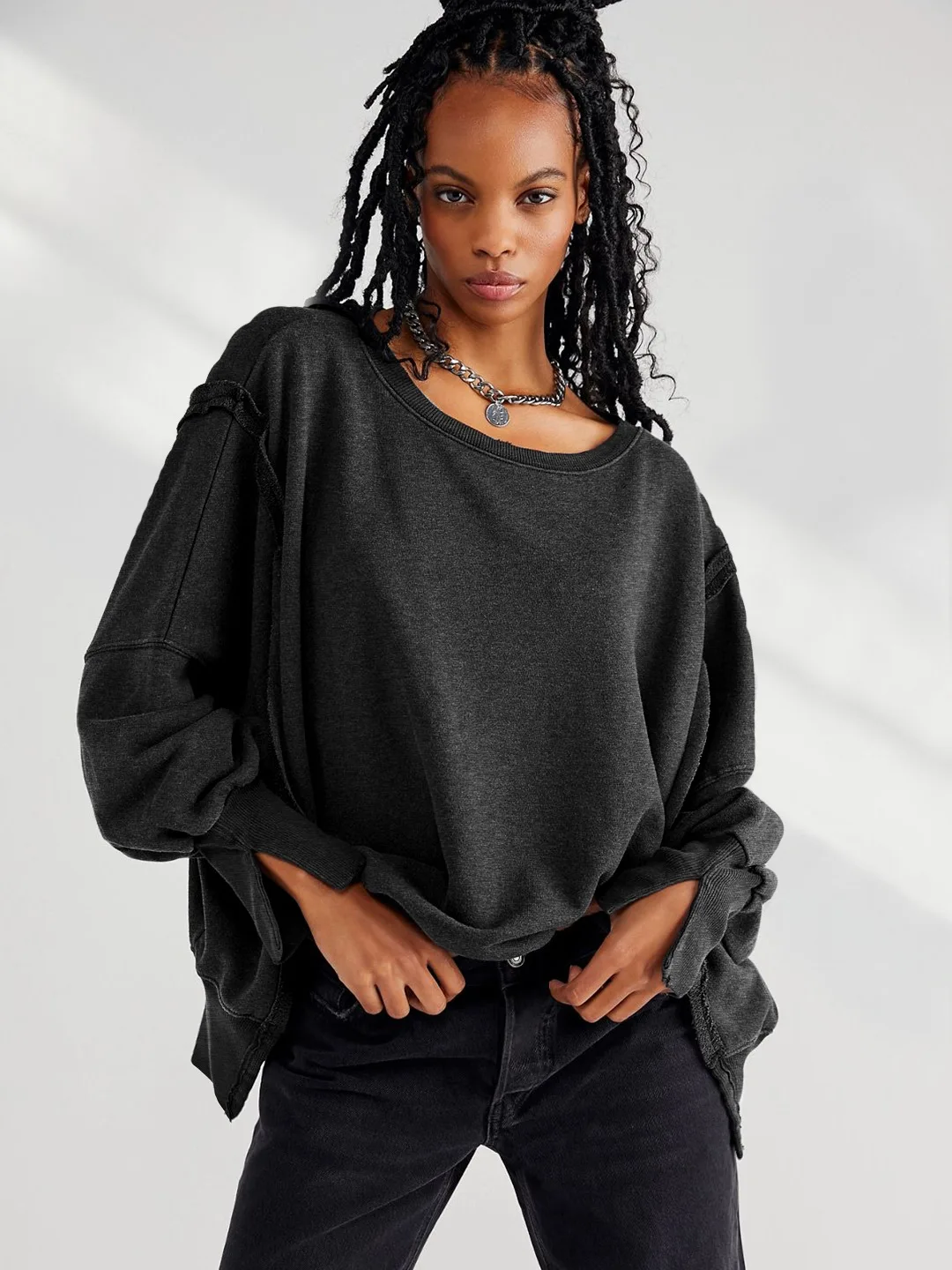 2023 Autumn Winter Casual Sweatshirts Loose Pullover Top Women Fashion Long Sleeve Solid Sports Patchwork Sweatshirts Streetwear
2023 Autumn Winter Casual Sweatshirts Loose Pullover Top Women Fashion Long Sleeve Solid Sports Patchwork Sweatshirts Streetwear