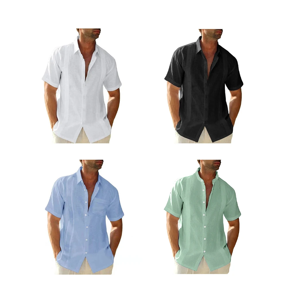 Polyester Men Shirt Summer Stand Collar Office Travelling Shirts Top
Polyester Men Shirt Summer Stand Collar Office Travelling Shirts Top