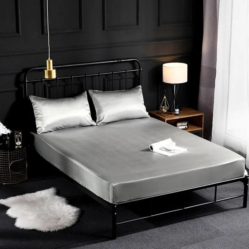 High End Satin Emulation Silk Sheets Quality Home Queen Size Fitted Bed Sheet Luxury Soft Smooth sheet Linen 150x200
High End Satin Emulation Silk Sheets Quality Home Queen Size Fitted Bed Sheet Luxury Soft Smooth sheet Linen 150x200