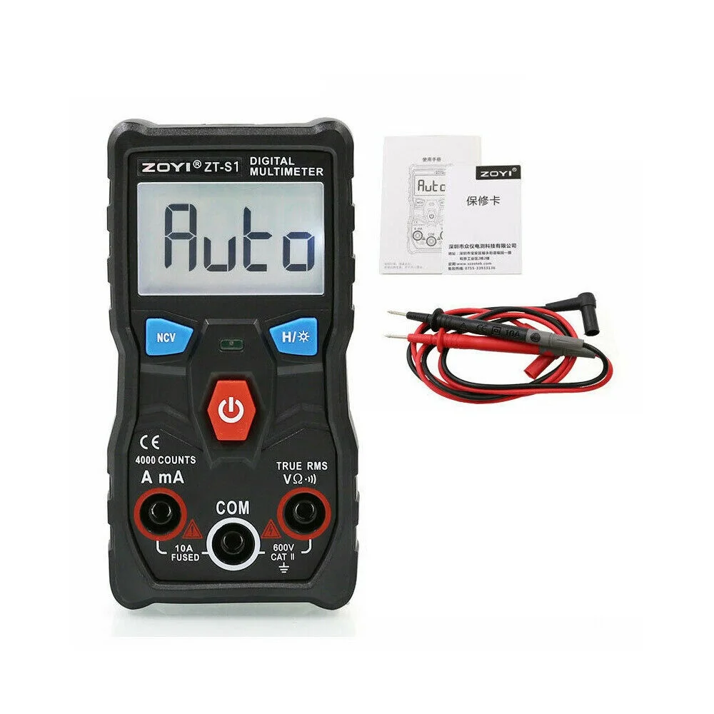 1Pc ZT-S1 Digital Multimeter Automotive DMM Tester 118*59*28mm Auto Power Off Data Hold For DC Voltage AC Voltage Test
1Pc ZT-S1 Digital Multimeter Automotive DMM Tester 118*59*28mm Auto Power Off Data Hold For DC Voltage AC Voltage Test
