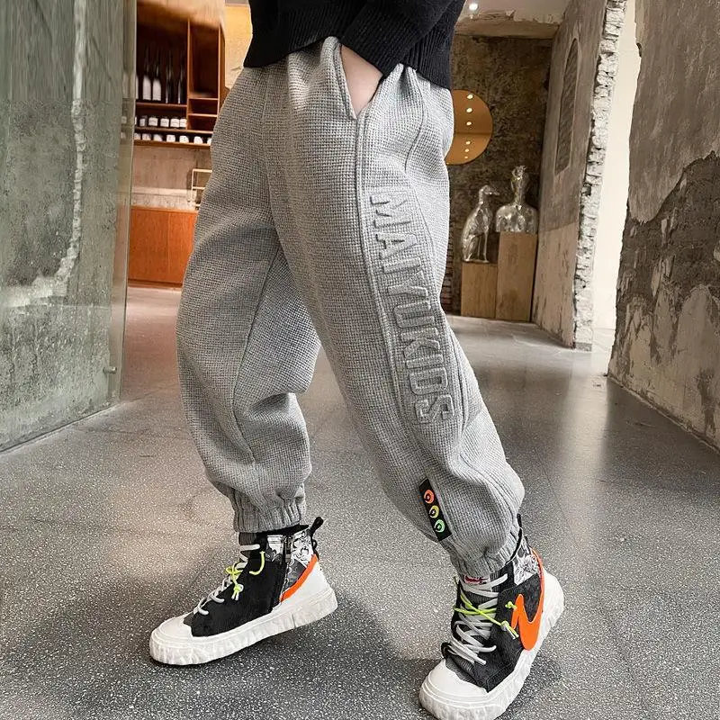 Boys' Sweatpants Autumn and Winter 2022 Boys' Thickened Fashion Children's Pants Solid Blue Black Grey Loose Casual Pants
Boys' Sweatpants Autumn and Winter 2022 Boys' Thickened Fashion Children's Pants Solid Blue Black Grey Loose Casual Pants
