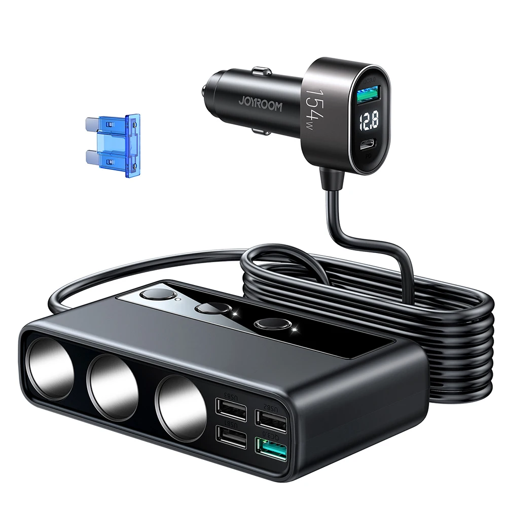 Car Cigarette Lighter Power Socke Splitter 154W 9 in 1 Car Charger Adapter Independent Switches DC Cigarette Outlet
Car Cigarette Lighter Power Socke Splitter 154W 9 in 1 Car Charger Adapter Independent Switches DC Cigarette Outlet