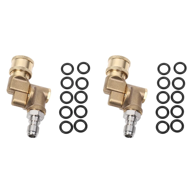 2X Quick Connecting Pivoting Coupler 180 Degree With 5 Angles And Safety Lock For Pressure Washer Spray Nozzle
2X Quick Connecting Pivoting Coupler 180 Degree With 5 Angles And Safety Lock For Pressure Washer Spray Nozzle