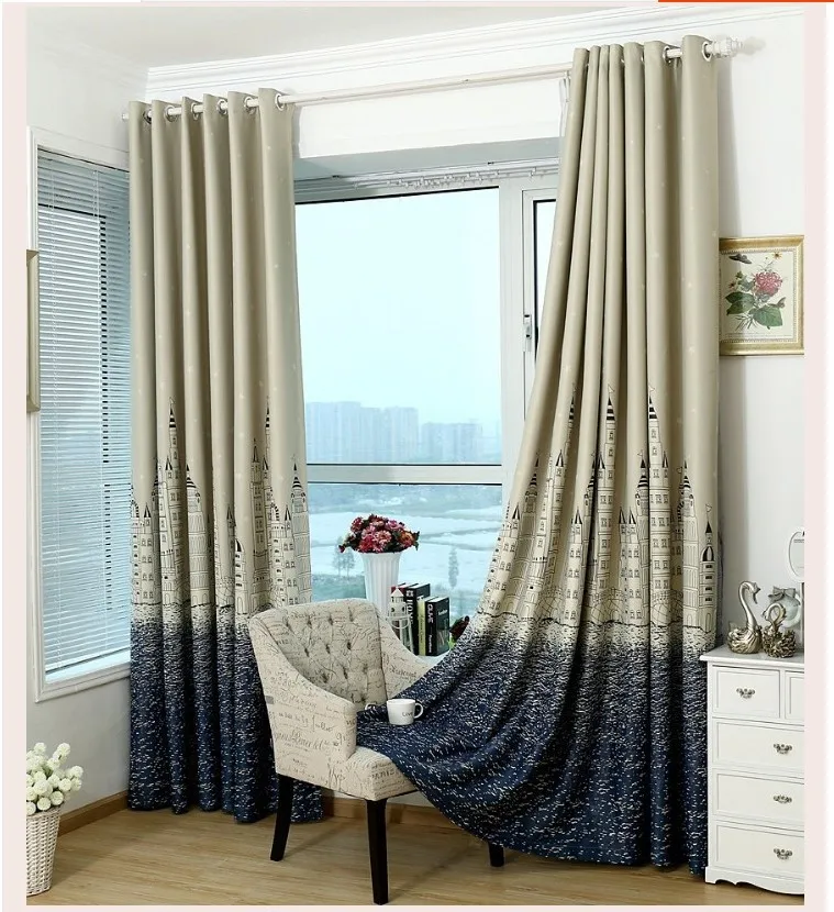 Castle pattern printing blackout curtains for bedroom, living room, children's room
Castle pattern printing blackout curtains for bedroom, living room, children's room