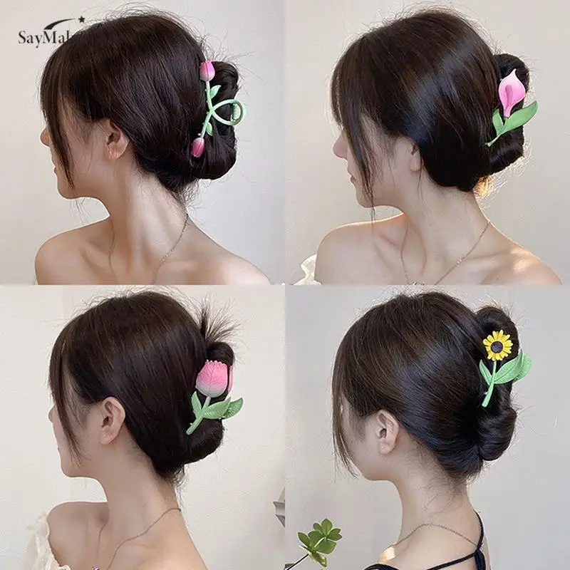 Fashion Pink Tulip Hair Claw Flower Grace Shark Clip Headdress Retro Ponytail Claw Clip Trendy Sweet Hair Clip For Girl Jewelry
Fashion Pink Tulip Hair Claw Flower Grace Shark Clip Headdress Retro Ponytail Claw Clip Trendy Sweet Hair Clip For Girl Jewelry