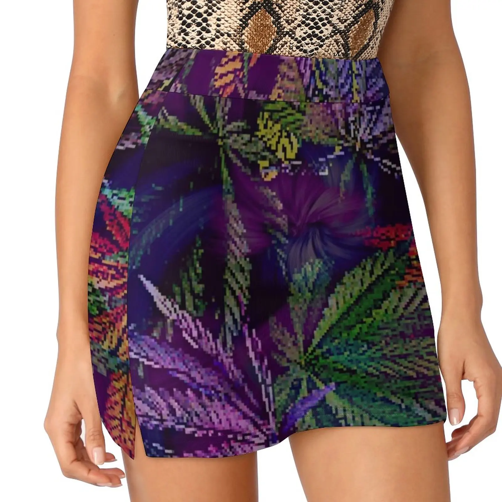 Colorful Weed Skirt Psychedelic Marijuana Cannabis Leaves Street Fashion Casual A-line Skirts Mini Skirt Print Oversized Clothes 
Colorful Weed Skirt Psychedelic Marijuana Cannabis Leaves Street Fashion Casual A-line Skirts Mini Skirt Print Oversized Clothes
