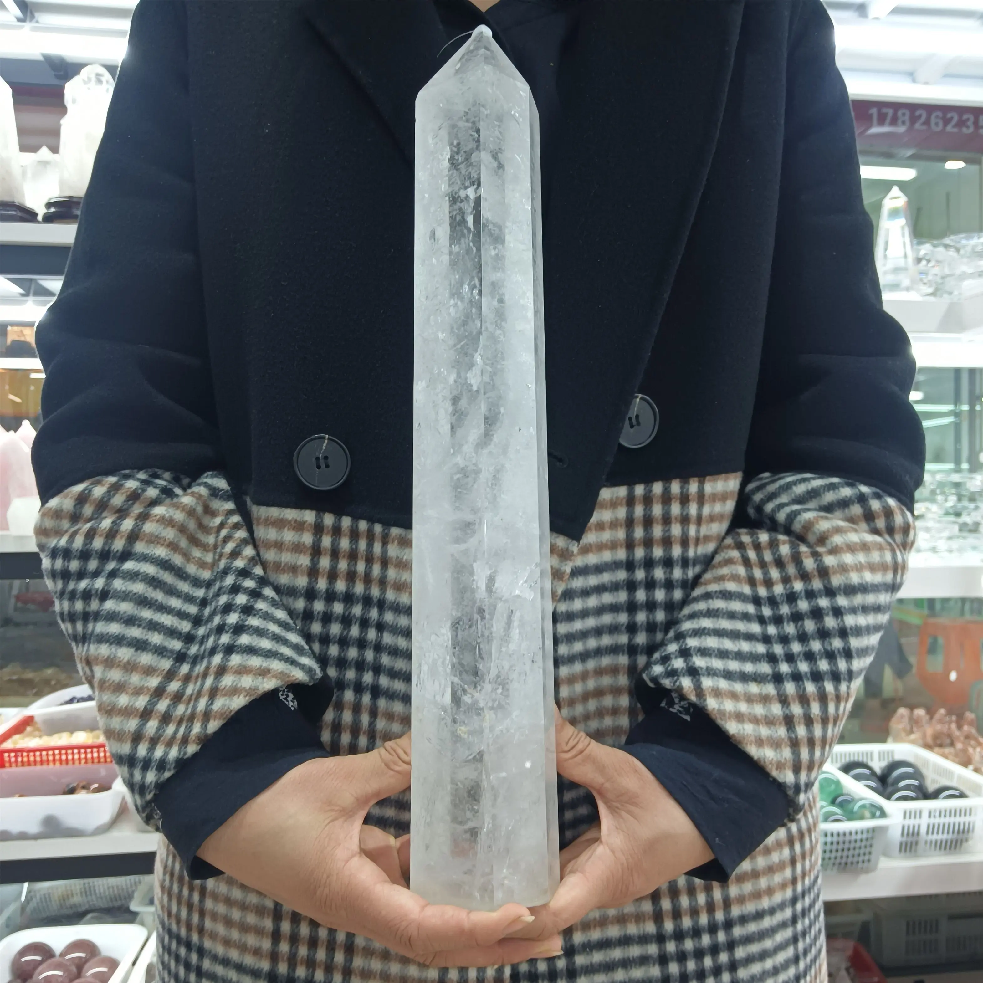 Natural White Crystal Column Energy Ore Wand Home Office Decoration Craft Gifts Mineral Spiritual Healing Ornaments
Natural White Crystal Column Energy Ore Wand Home Office Decoration Craft Gifts Mineral Spiritual Healing Ornaments